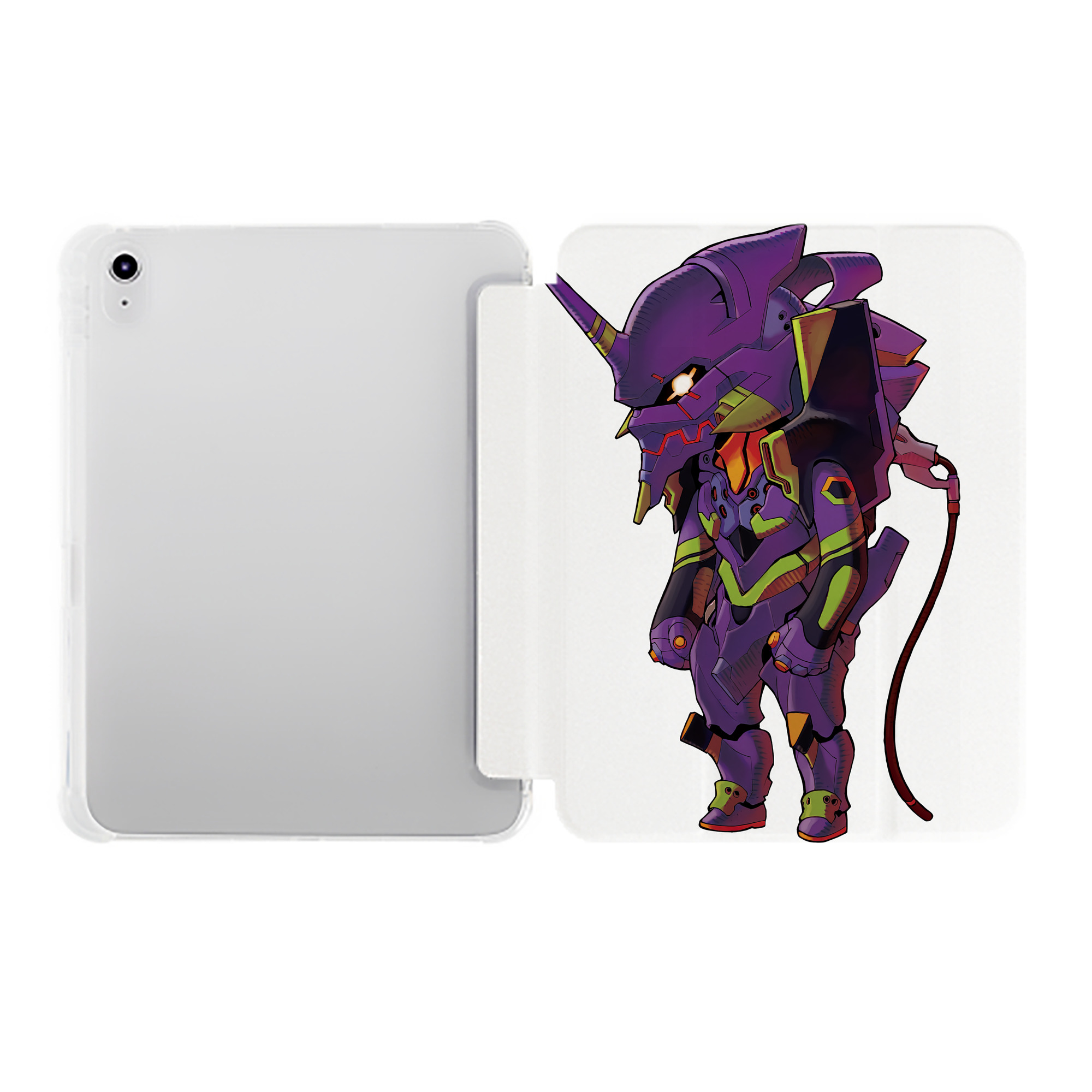 （画像用） EVA 新世紀エヴァンゲリオン IPad ケース ペン収納付き 三つ折りスタンド PUレザー×シリコン 対応機種9.5/10.5/10.9インチ